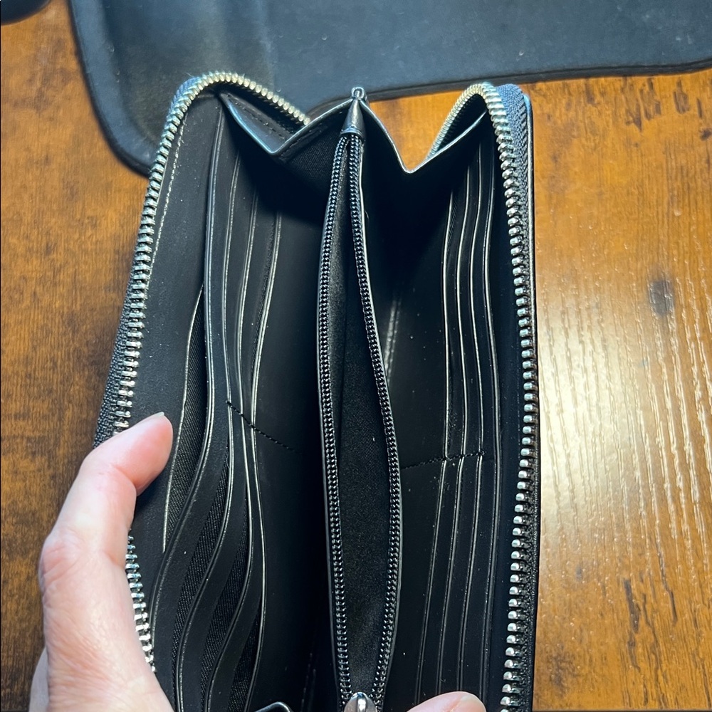 Coach Black and Gray Animal Print Wallet - Picture 3 of 3